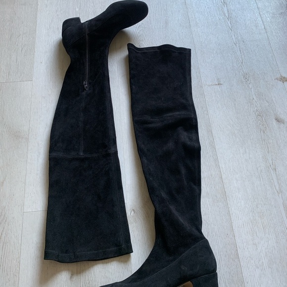 Ted Baker Ayannah Over The Knee‎ Stretch Suede Boots - Picture 1 of 13